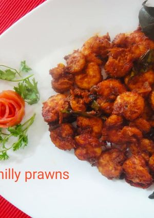 A picture of Chilli prawns.
