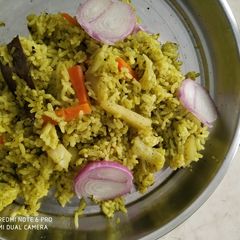 A picture of Pudina rice.