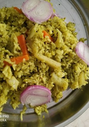 A picture of Pudina rice.
