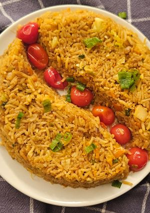 صورة لوصفة أرز بالملفوف والطماطم الكرزية