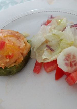 Una foto de Zapallitos rellenos vegetarianos