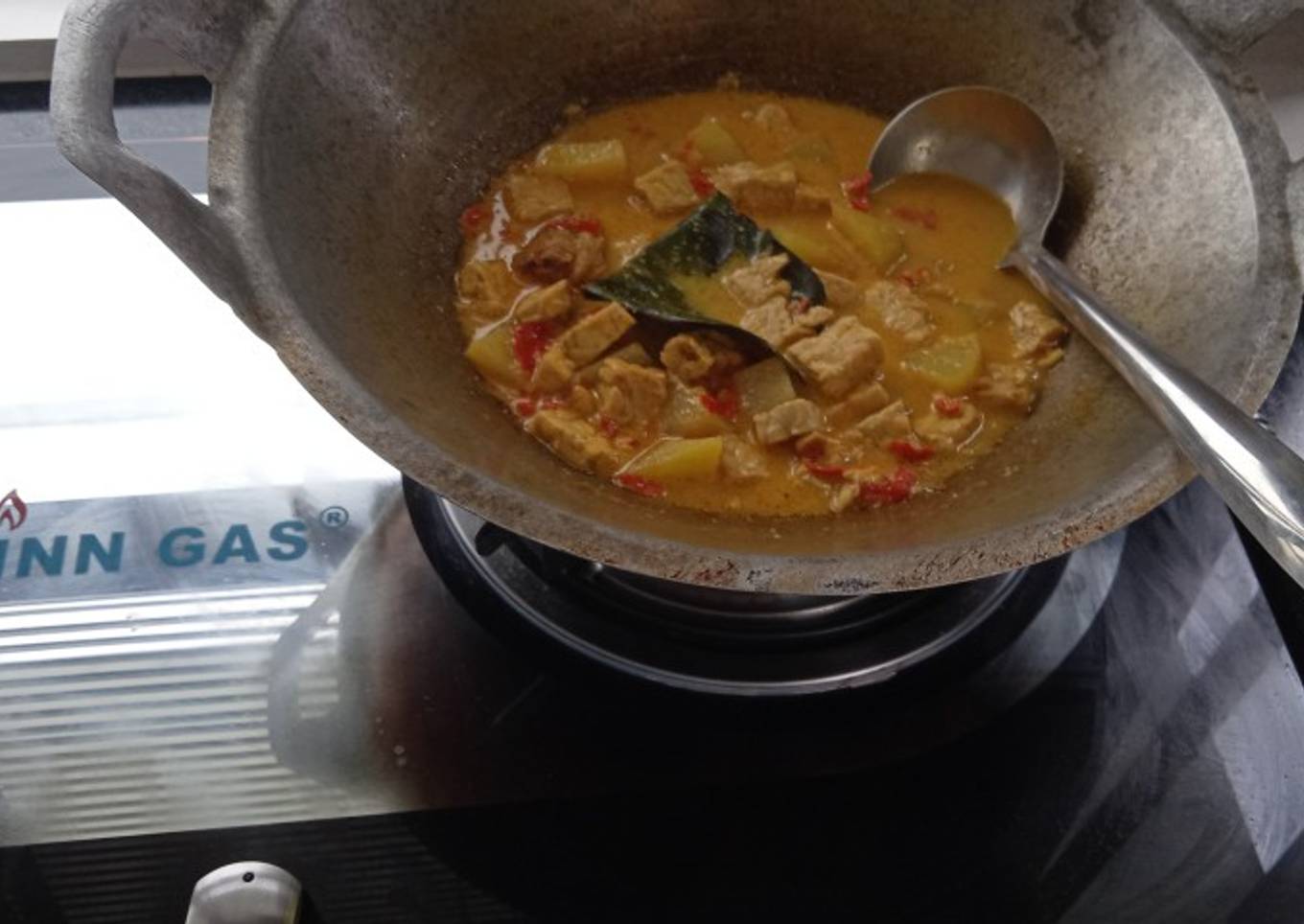 Sayur tempe kentang bersantan (Jawa : jangan tempe)