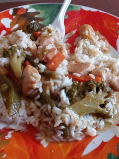 A picture of Orange Chicken Stir Fry.