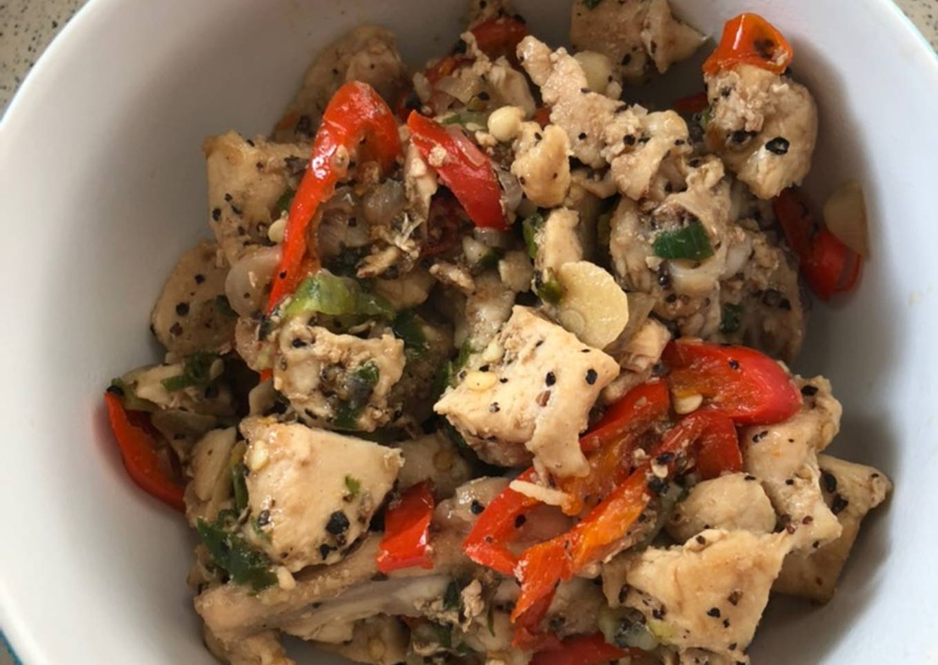 Tumis ayam lada hitam