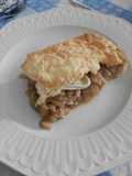 Tarta de cebolla caramelizada y queso de cabra