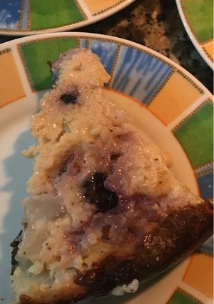Una foto de Torta de peras y arándanos apto diabéticos