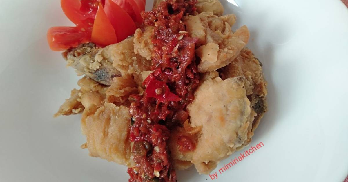 Resep Geprek Ayam Terasi Garing Diluar Lembut Didalam Oleh Mimi Ria