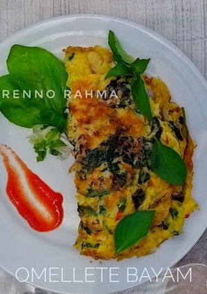 Foto resep Omellete Bayam