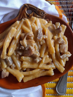 Foto di Caserecce risottate con zucca, pancetta affumicata e philadelphia