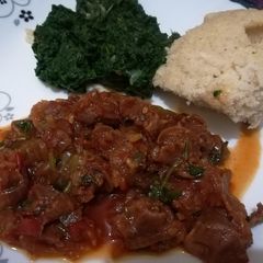 A picture of Gizzard stew.