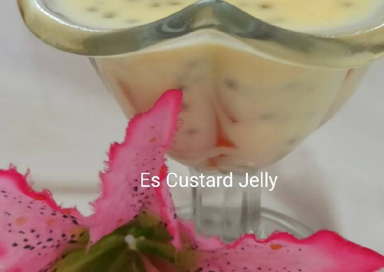 Resep Terbaik Es Custard Jelly Ala Restoran