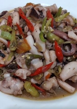 Foto resep Sotong tumis pedas