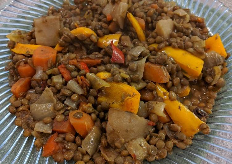 Spanish style lentils