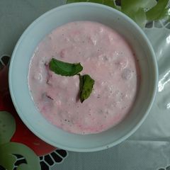 Rose and Gulkand ice cream from sour cream A picture of Rose and Gulkand ice cream from sour cream.