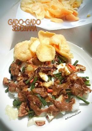 Foto resep Gado-Gado Sederhana with lontong rice cooker