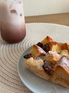 A picture of Strawberry Condensed Milk Bread Pudding.