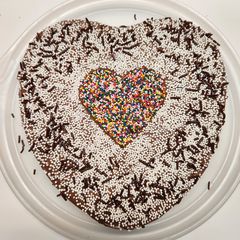 Valentines Strawberry Cake with Chocolate icing A picture of Valentines Strawberry Cake with Chocolate icing.