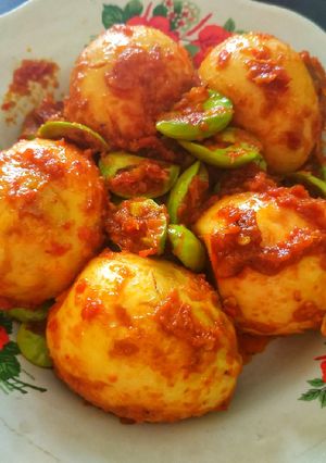 Foto resep Balado telur pete