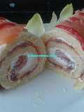 Brazo de gitano con salmón y anchoas