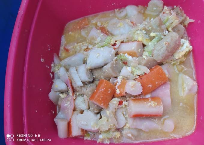 Resep Seblak sawi dan crabstick Anti Gagal