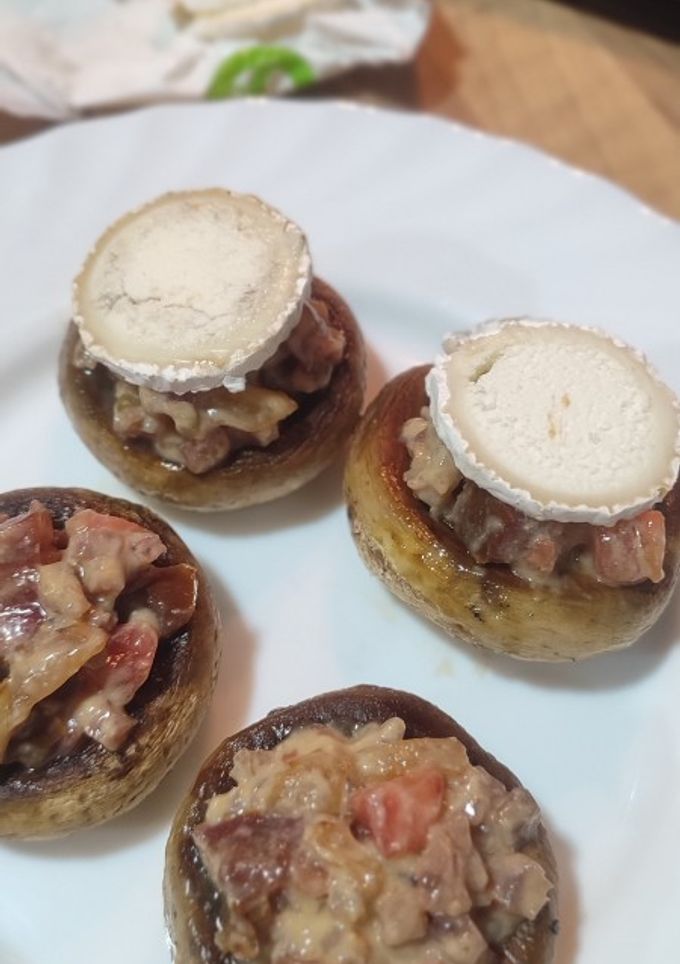 Una foto de Champiñones rellenos
