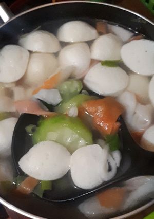 Foto resep Sup Oyong Bakso Ikan