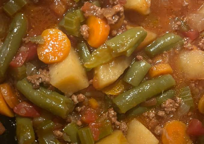 Slow cooker Hamburger Soup