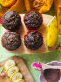 “Banana Bread” Muffins 🍌 (con avena + cacao)