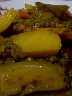 صورة لوصفة دجاج بالخضار