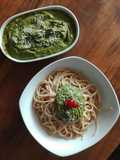 Pasta integral con salsa de perejil