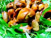 A picture of mề gà nướng