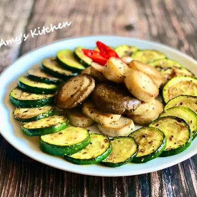 椒鹽櫛瓜杏鮑菇 食譜與作法 by Amy’s Kitchen - Cookpad上傳 Cooksnap分享-image