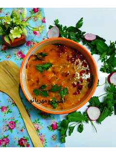 عکسی از دستور سوپ مرغ و جعفری