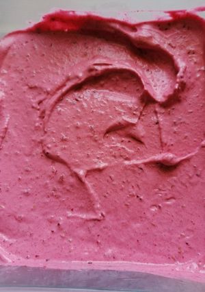 Une photo de Sorbet framboise thermomix