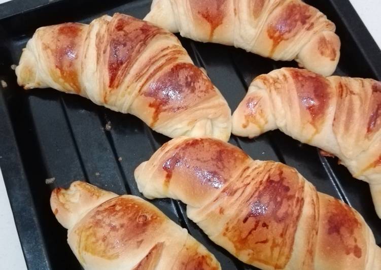 Croissant cemilan saat Umrah (metode Oles Tumpuk) jadi Mudah,simple anti bocor