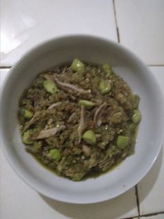 Foto resep Sambal pete teri hijau #ResepPertamaku