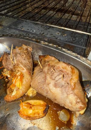 Una foto de Churrascos de cerdo rellenos