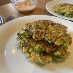 A picture of Fridge Raid Pancakes (Vegetable Fritters) - GF.