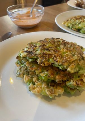 A picture of Fridge Raid Pancakes (Vegetable Fritters) - GF.