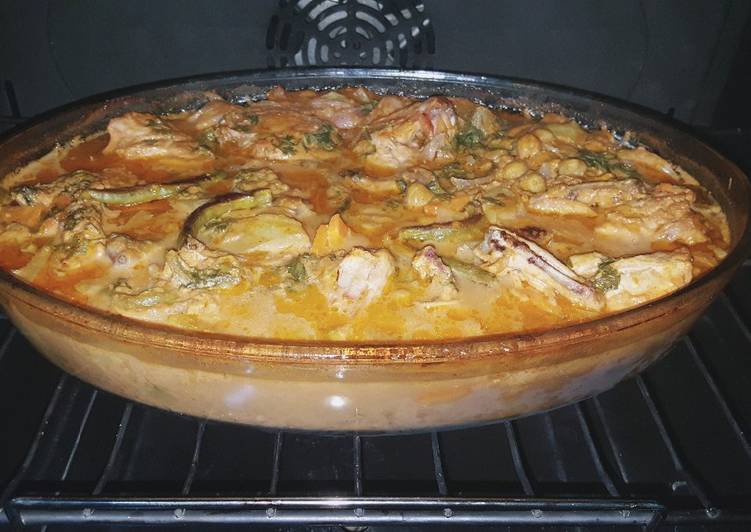 صينية صالونة دجاج بالخضار 🤤