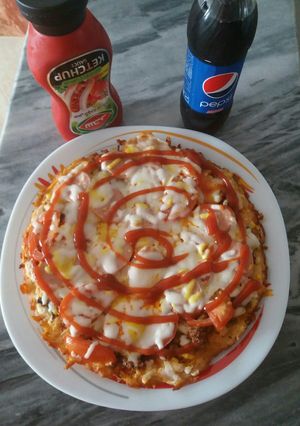 عکسی از دستور پیتزای فوری تابه ای😋😋😋
