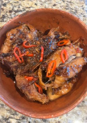 A picture of Steamed Rockfish with Fish Sauce.