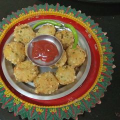 Sabudana peanut aloo vada A picture of Sabudana peanut aloo vada.