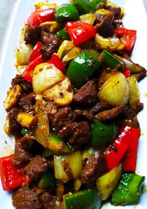 Foto resep Black Pepper beef / Daging lada hitam