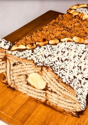 صورة لوصفة تشيز كيك الموز بالفستق و جوز الهند