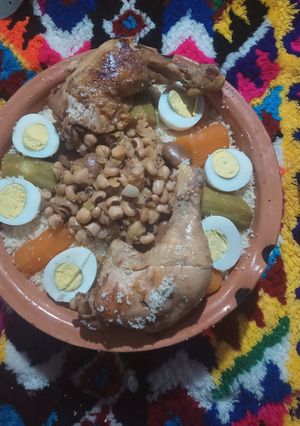 صورة لوصفة كسكس يناير (seksou n 7 isufar)❤️😋