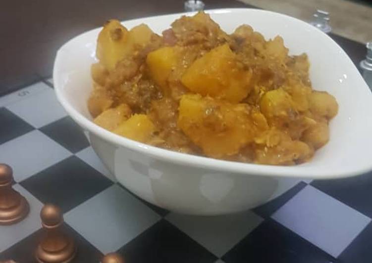 Yam and beans pottage