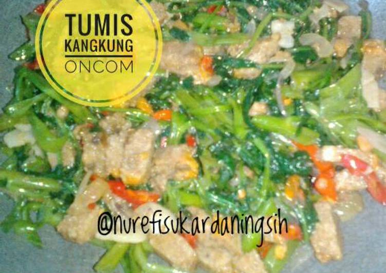 Tumis kangkung oncom