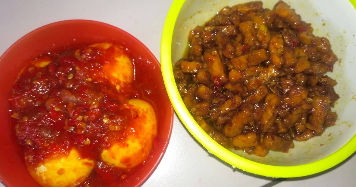  Resep  Telor bulat  balado Tempe oreg oleh Nisa Annisah 