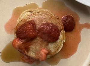 Una foto de Hot cakes de avena sin plátano